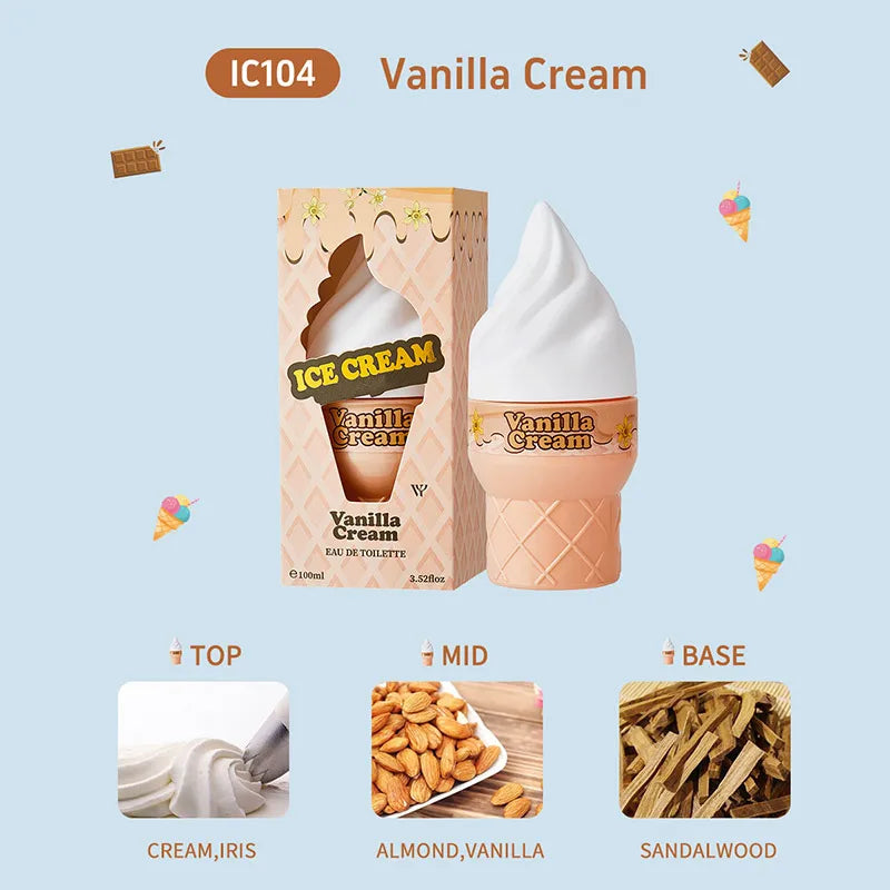 Ice Cream Chocolate Coffee Caramel Vanilla Perfume Spray,Sweet Warm Oriental Gourmand Women Scent,Coconut Fruity Fragrance Mist