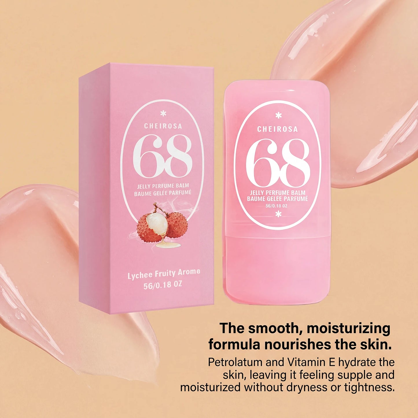 AMZ 5g Solid Fragrance Cream (Lychee fruit fragrance) Natural Fruit Fragrance Sweet Refreshing and Fresh With Small Fragrance